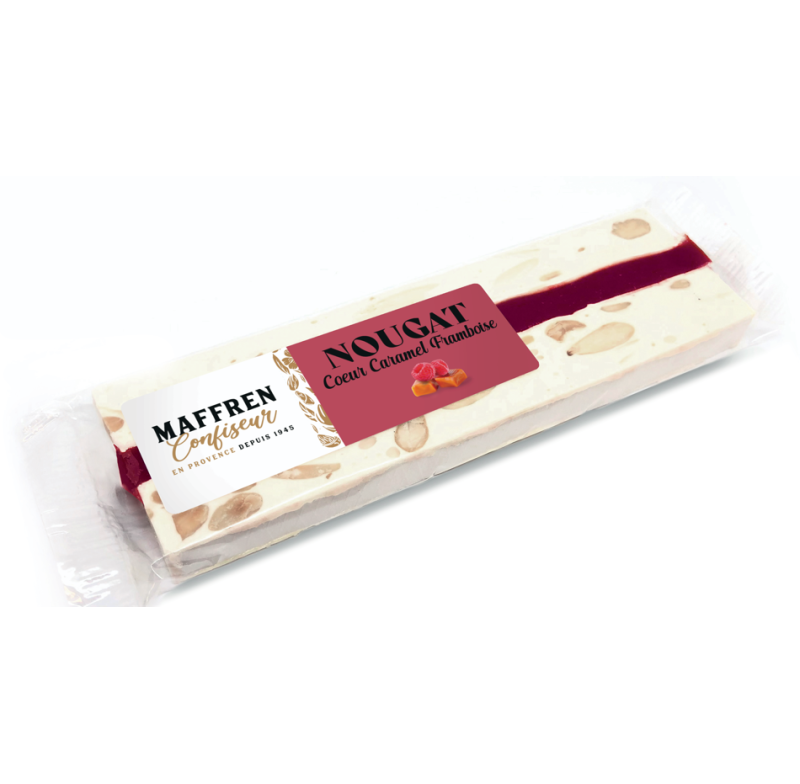 Barre nougat coeur caramel tendre Framboise