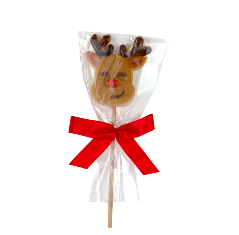 Sucette en pâte d'amandes - Renne