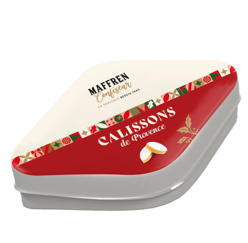 Calissons - Boite losange rouge Noël