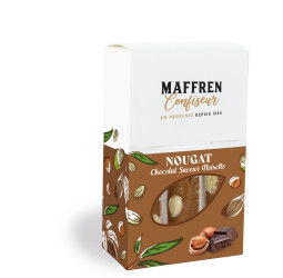 Etui 6 sticks de nougat - chocolat saveur Noisette