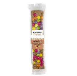 Barre nougat chocolat saveur noisette et lentille de chocolat