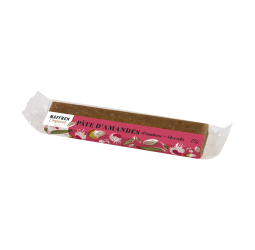 Barre de 25g en pâte d'amandes framboise acérola  - taurine et extrait de Guarana