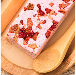 Barre nougat à la fraise - 100g