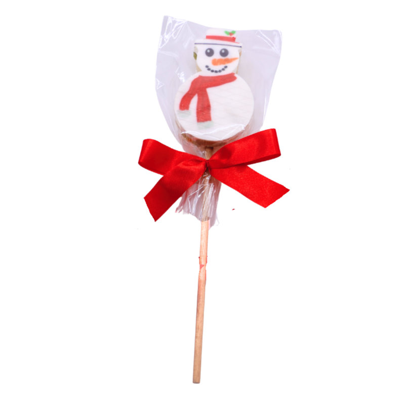 Collection de Noël : sucette bonhomme de neige en nougat Patrimoine