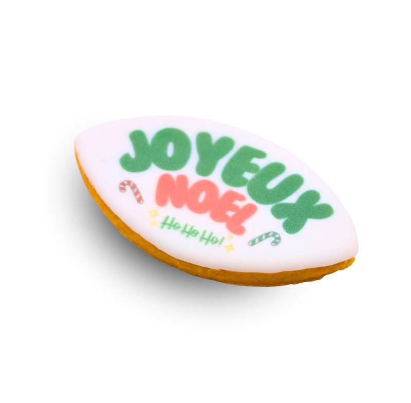 Bouchée de Noël : bouchée calisson XXL imprimée
